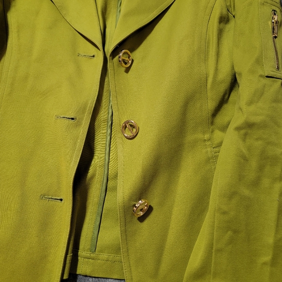 Jones New York Suit Separates Jacket Medium Green Gold - Picture 4 of 8
